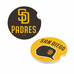San Diego Padres Car Coaster Set, 2pc - MLB Home