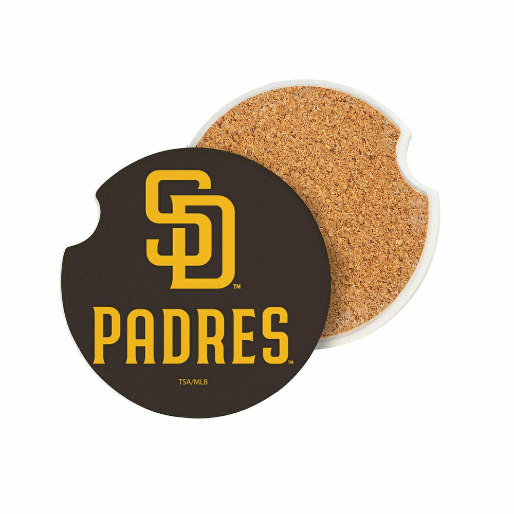 San Diego Padres Car Coaster Set, 2pc - MLB Home