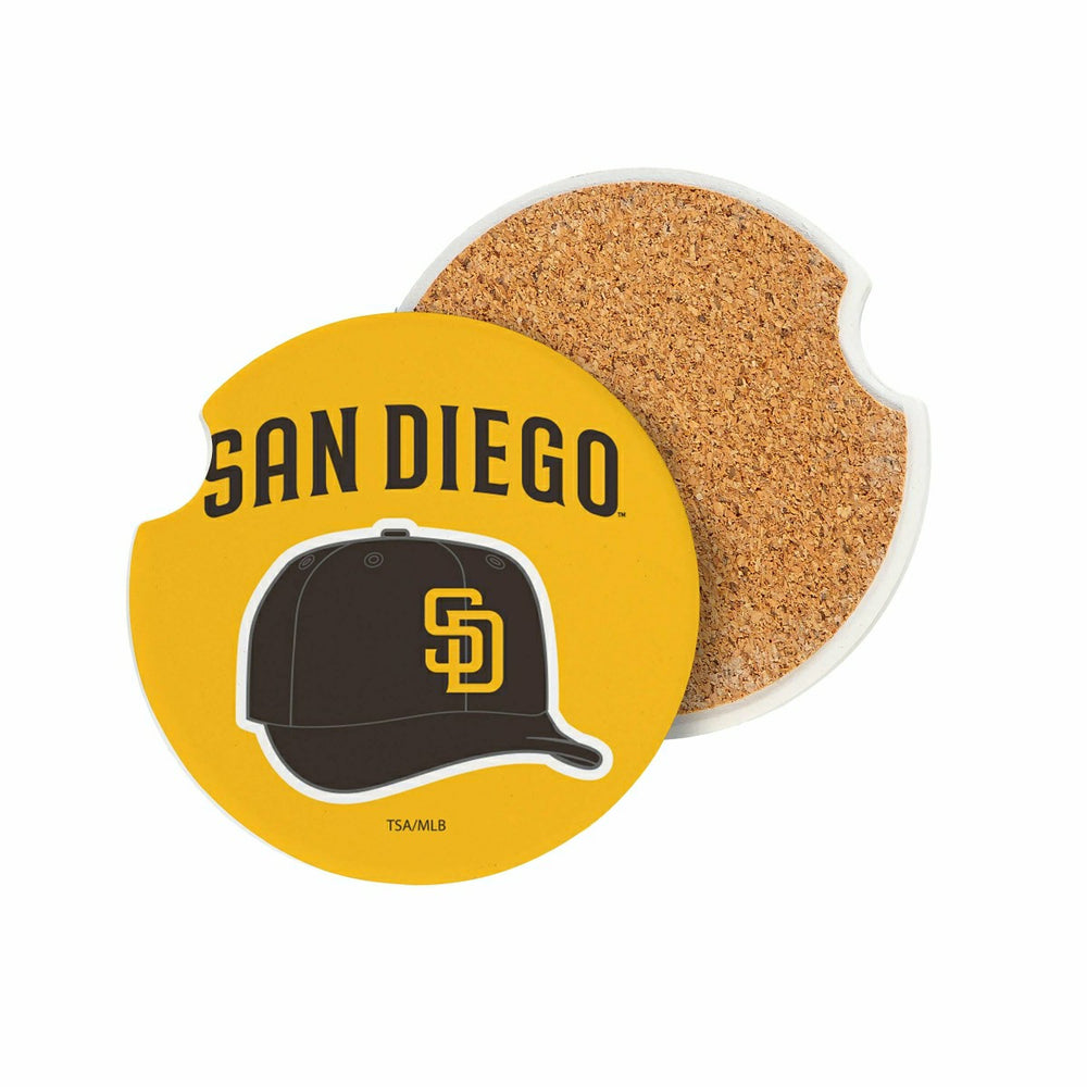 San Diego Padres Car Coaster Set, 2pc - MLB Home