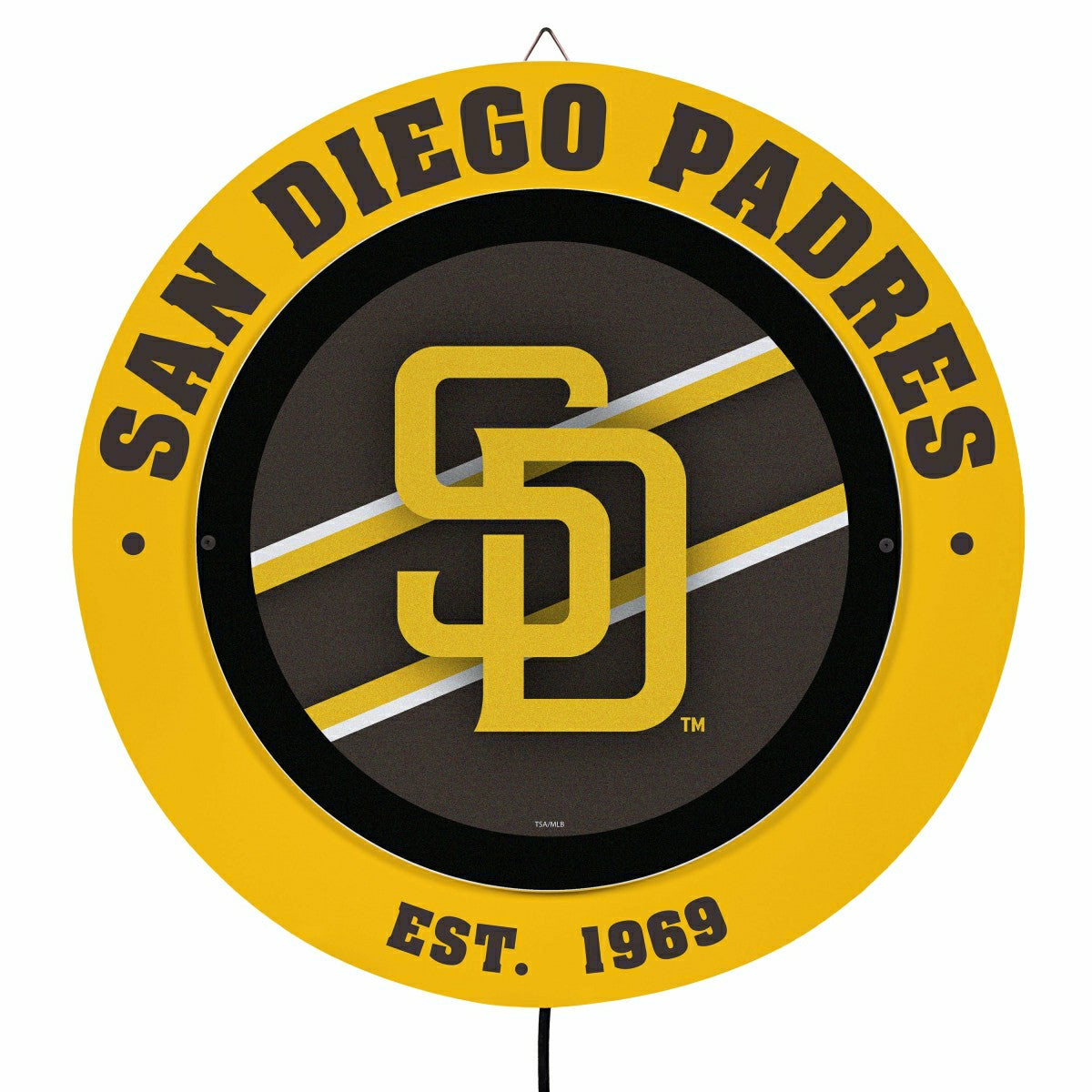 San Diego Padres, Metal Lite, Round - MLB
