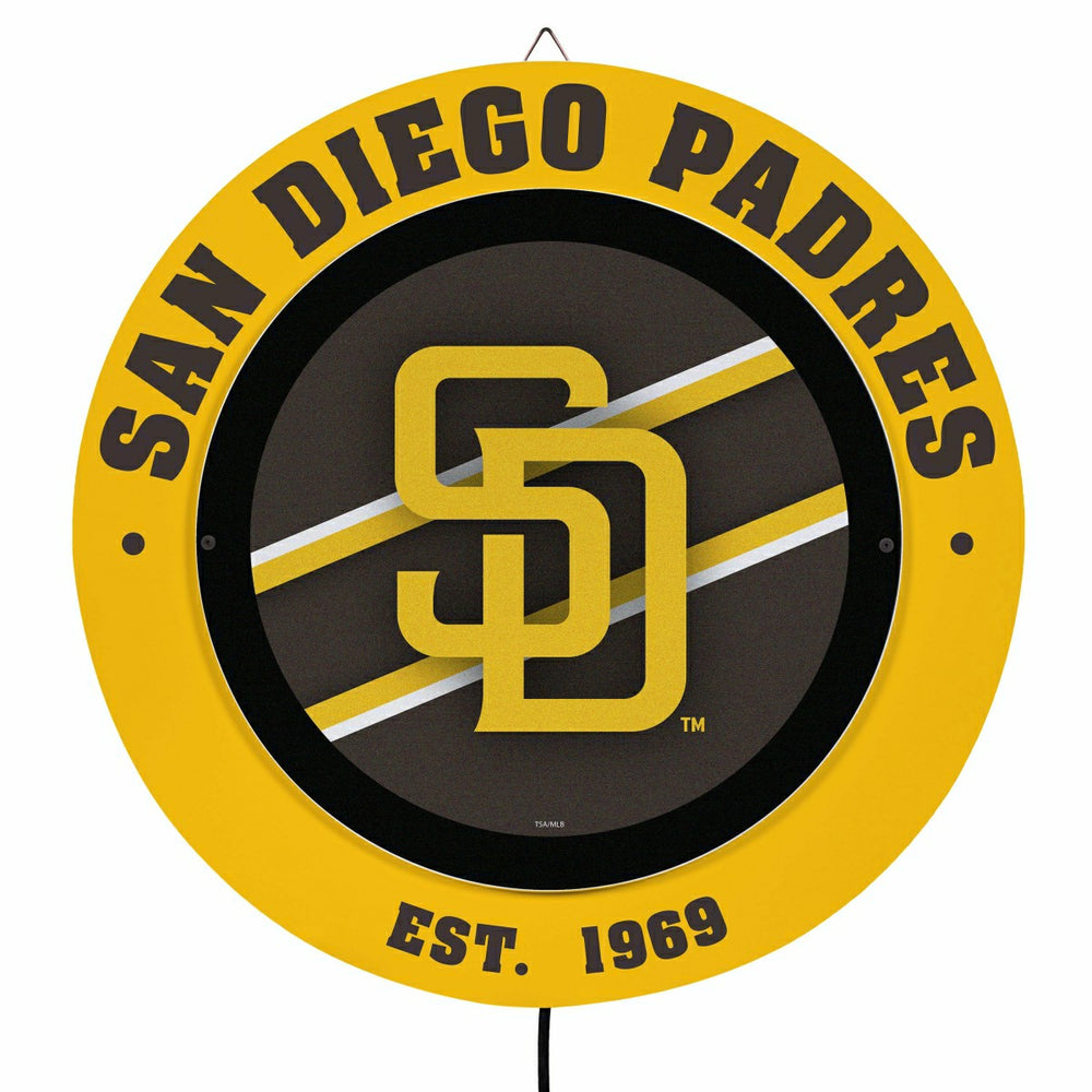 San Diego Padres, Metal Lite, Round - MLB