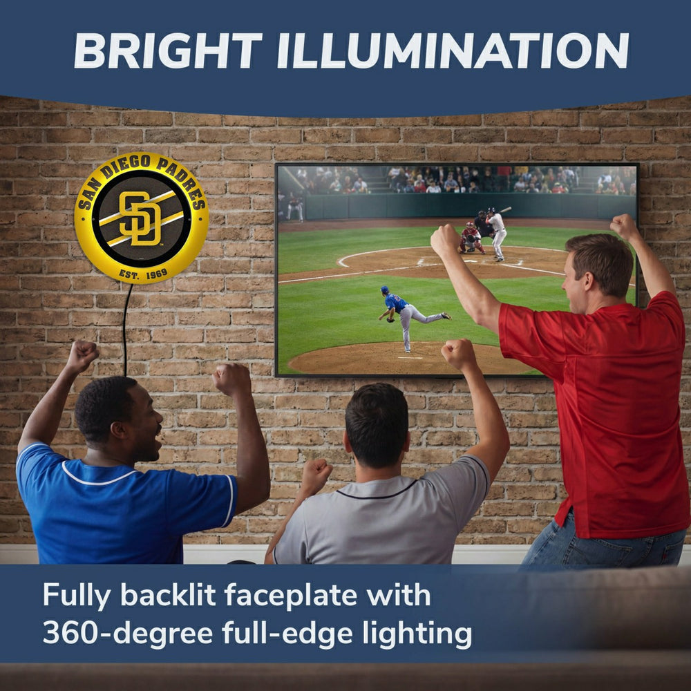 San Diego Padres, Metal Lite, Round - MLB