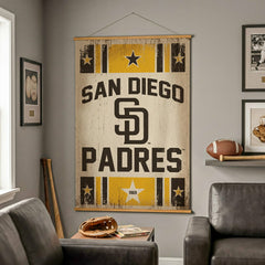 San Diego Padres, Canvas Wall Tapestry, Large, 54x36 - MLB Home