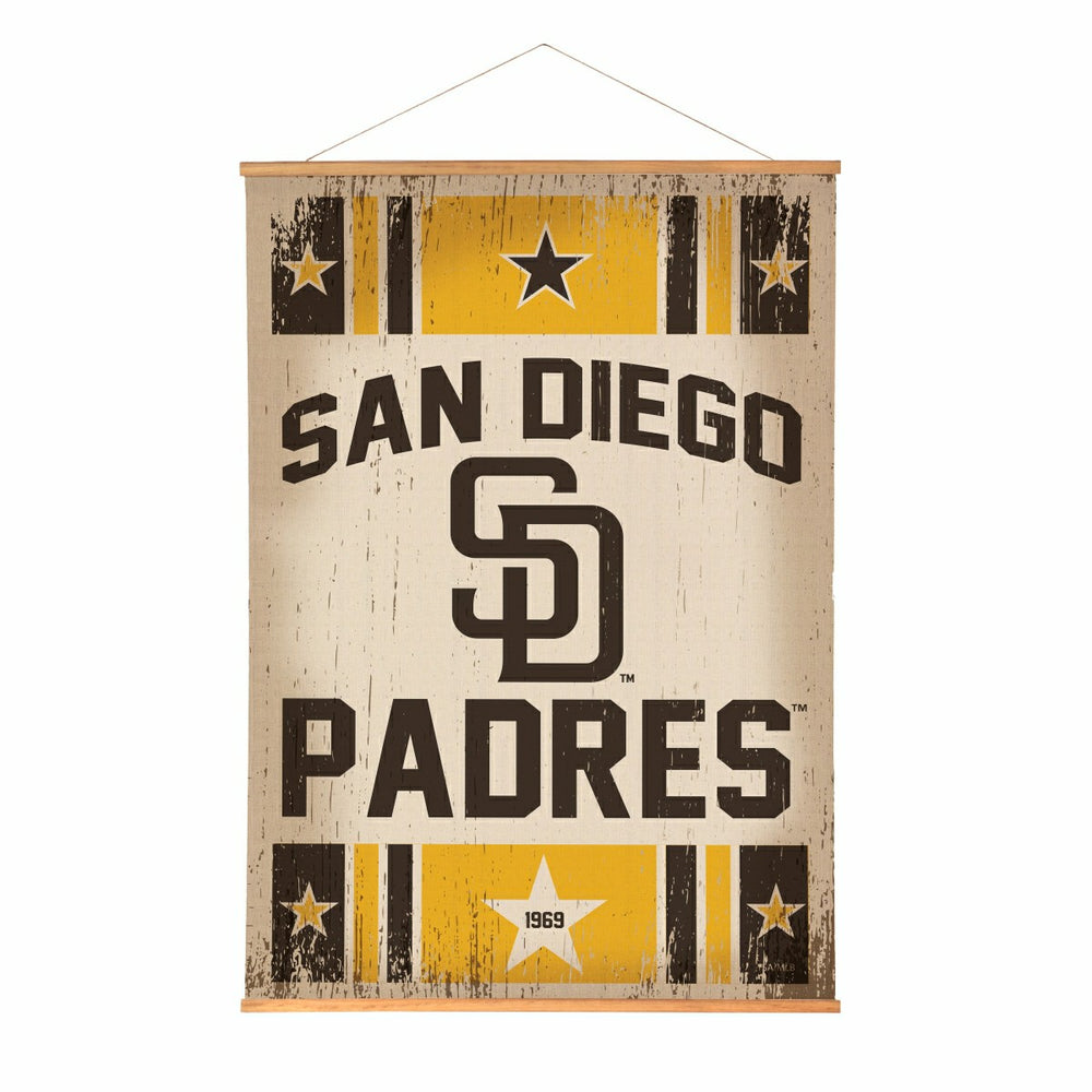 San Diego Padres, Canvas Wall Tapestry, Large, 54x36 - MLB Home