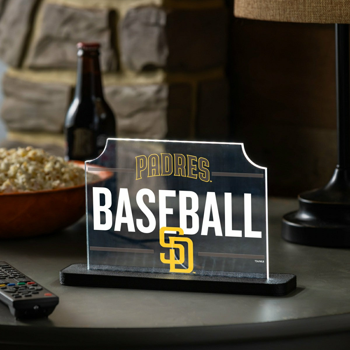 San Diego Padres Baseball Rectangle Desklite LED Decor - MLB Home
