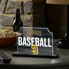 San Diego Padres Baseball Rectangle Desklite LED Decor - MLB Home
