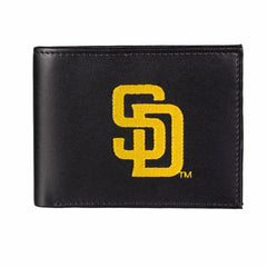 San Diego Padres Black Bi-Fold Embroidered Wallet w/ RFID Blocking - MLB Home