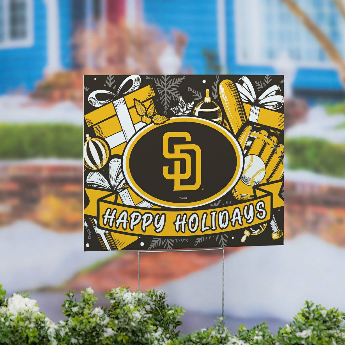 San Diego Padres Yard Sign, Holiday - MLB Home