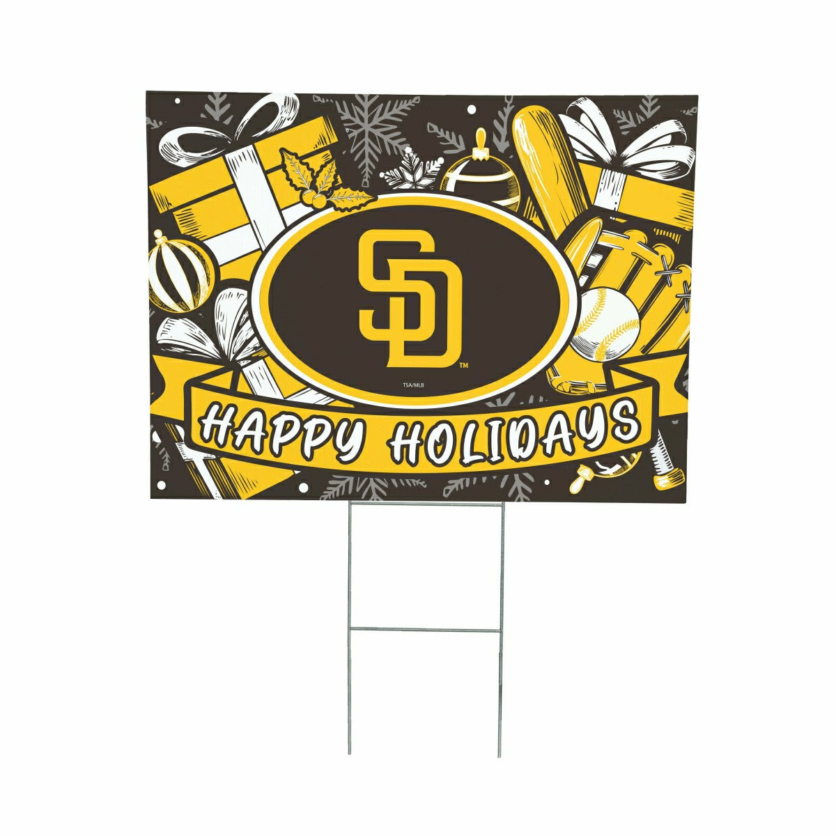 San Diego Padres Yard Sign, Holiday - MLB Home