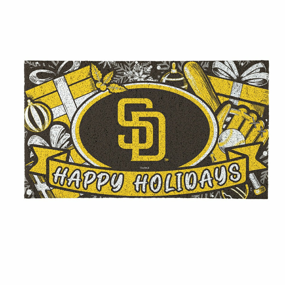 San Diego Padres Holiday PVC Mat, 28"x16" - MLB