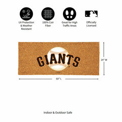 San Francisco Giants Extra Large Full Color Coir Mat, 60"x24" - MLB