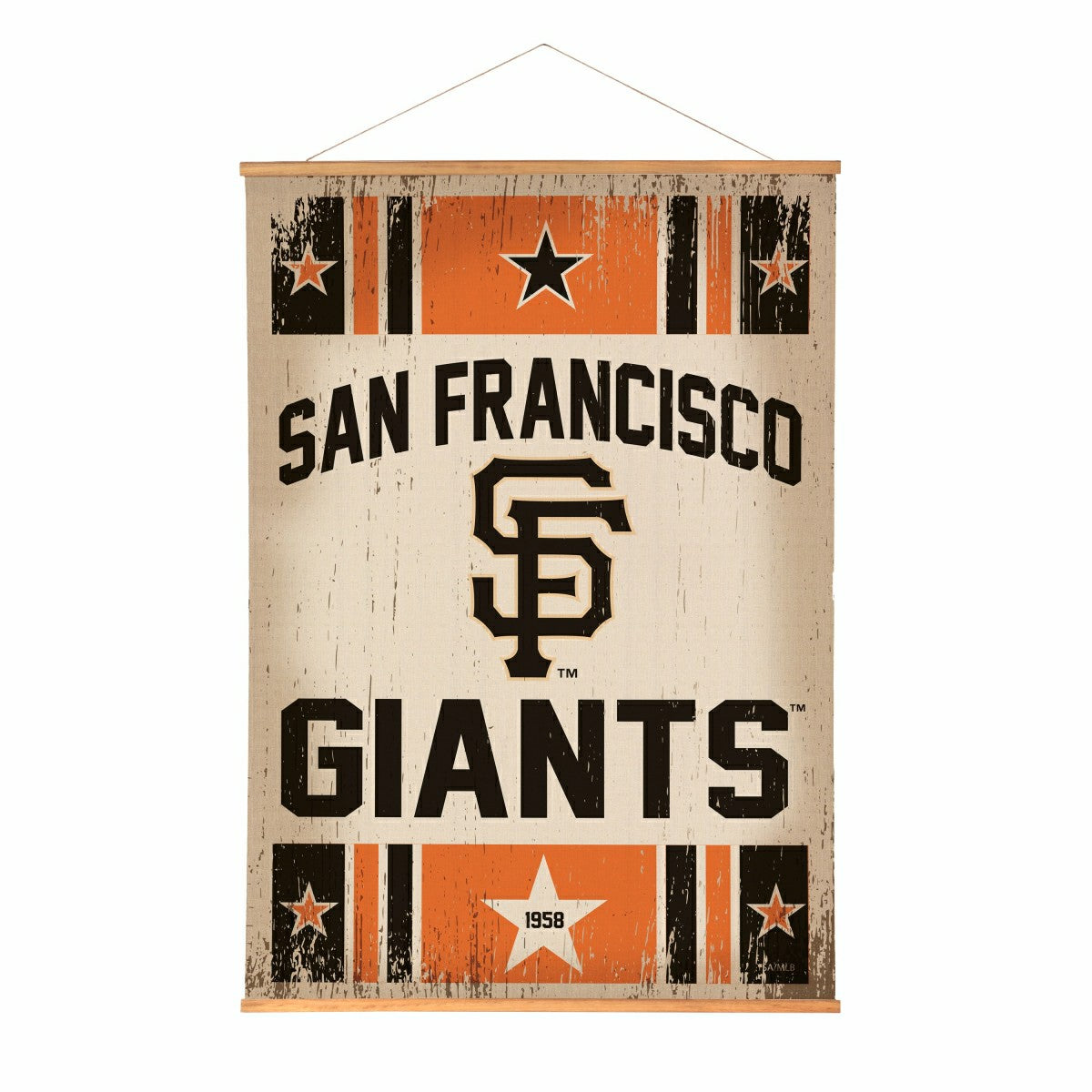 San Francisco Giants, Canvas Wall Tapestry, Large, 54x36 - MLB Home