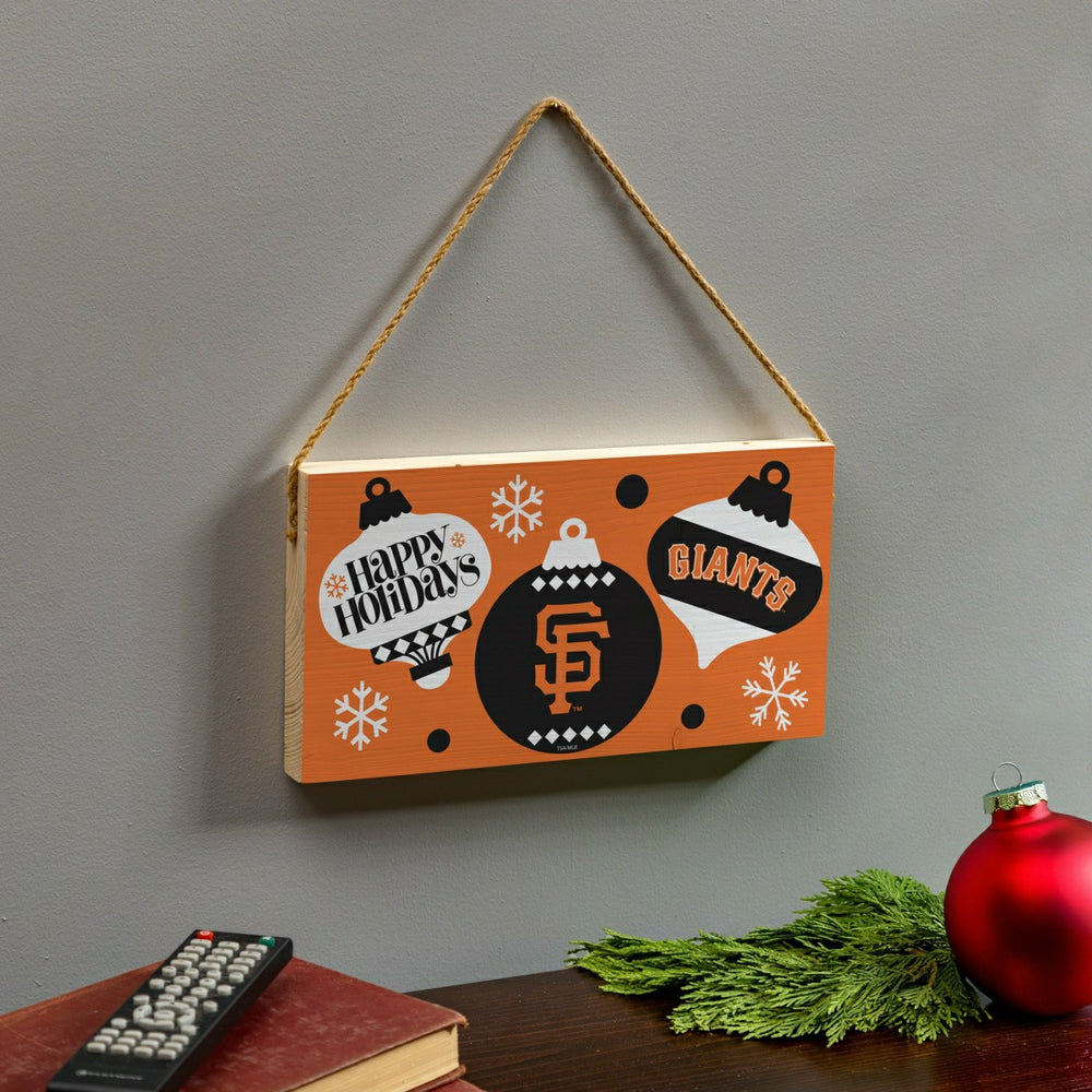 San Francisco Giants Holiday Wood Wall Sign, 6x11 - MLB Home