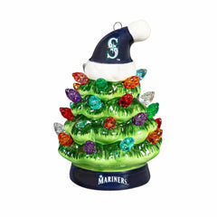 Seattle Mariners 4" Mini LED Tabletop Christmas Tree, Set of 2 - MLB Home