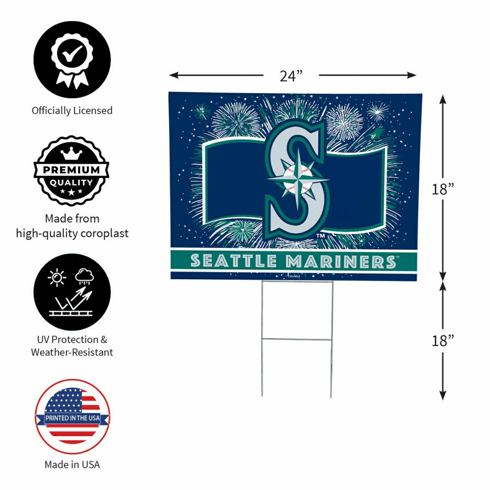Seattle Mariners Yard Sign, Patriotic - MLB Home