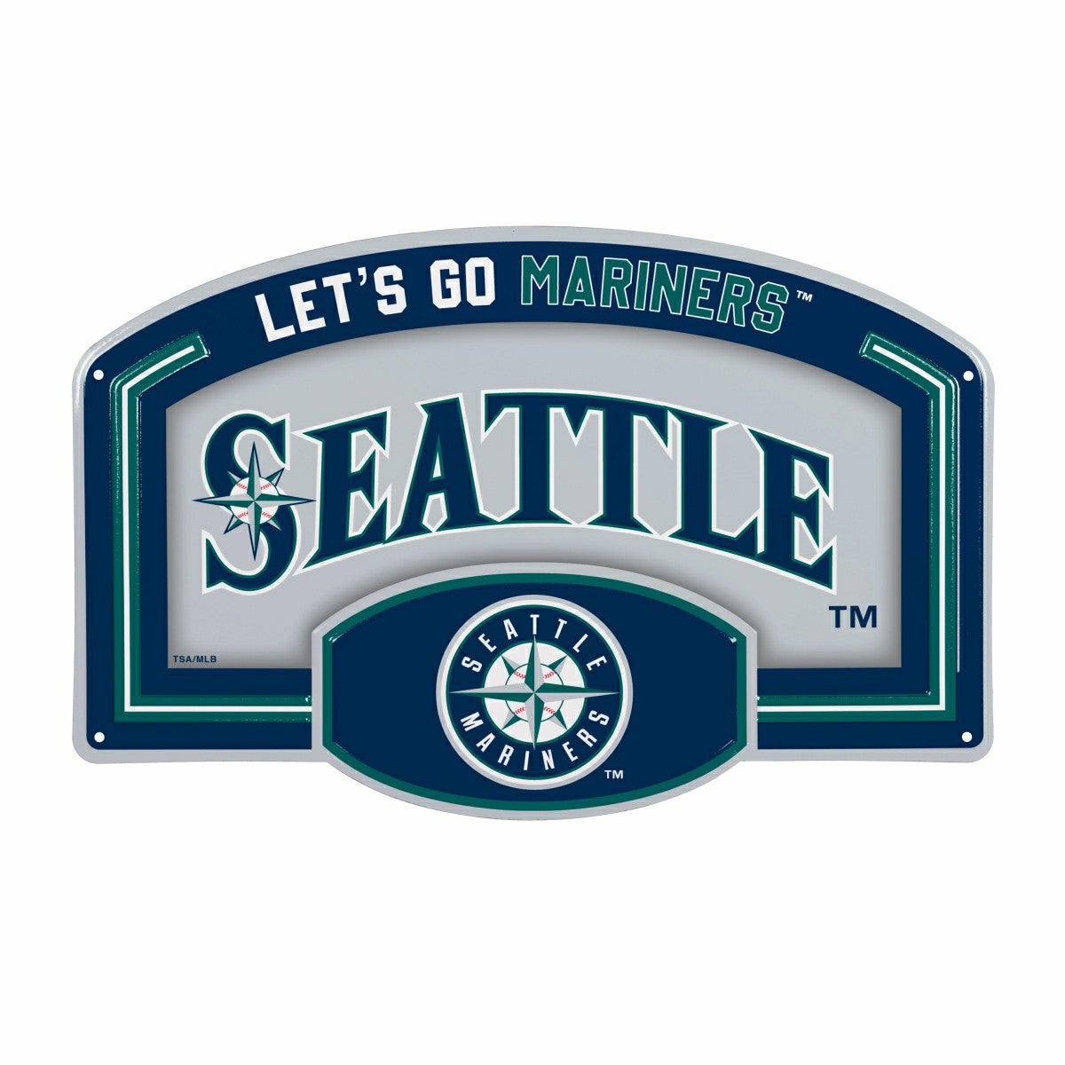 Seattle Mariners USA Embossed Steel Wall Sign, 11" x 17" - MLB Home