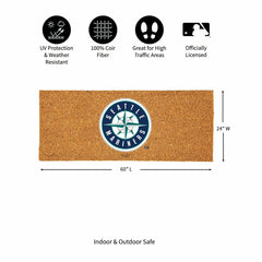 Seattle Mariners Extra Large Full Color Coir Mat, 60"x24" - MLB