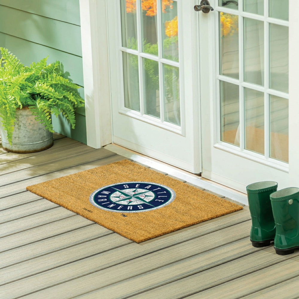 Seattle Mariners Large Full Color Coir Mat, 36"x24" - MLB