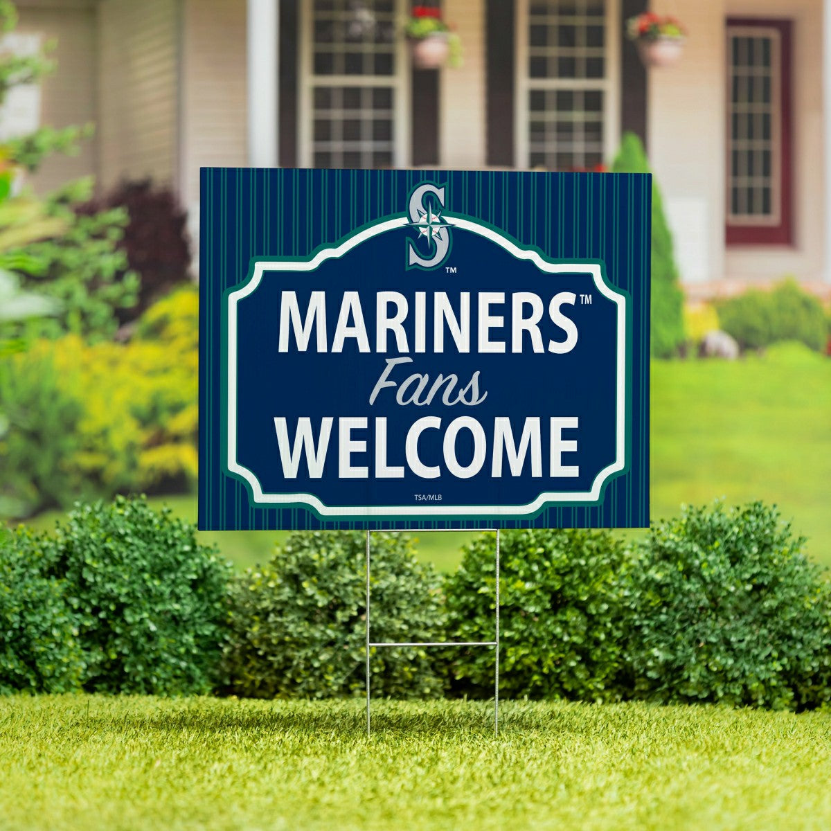 Seattle Mariners Coroplast Yard Sign, "Fans Welcome" - MLB Home