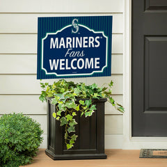 Seattle Mariners Coroplast Yard Sign, "Fans Welcome" - MLB Home