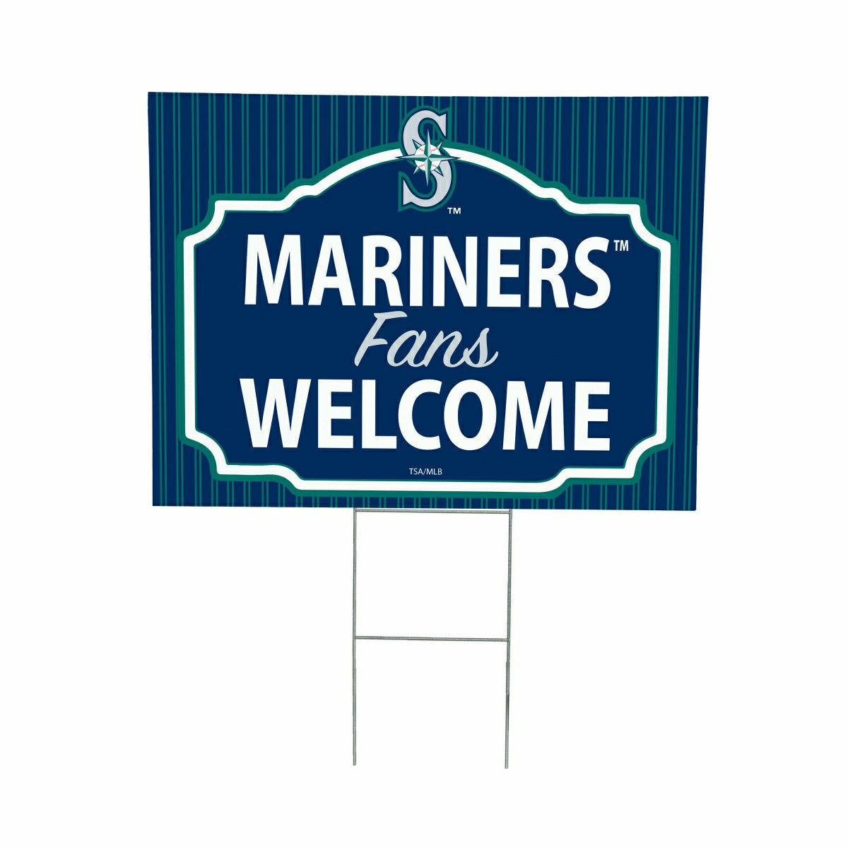 Seattle Mariners Coroplast Yard Sign, "Fans Welcome" - MLB Home