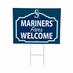 Seattle Mariners Coroplast Yard Sign, "Fans Welcome" - MLB Home