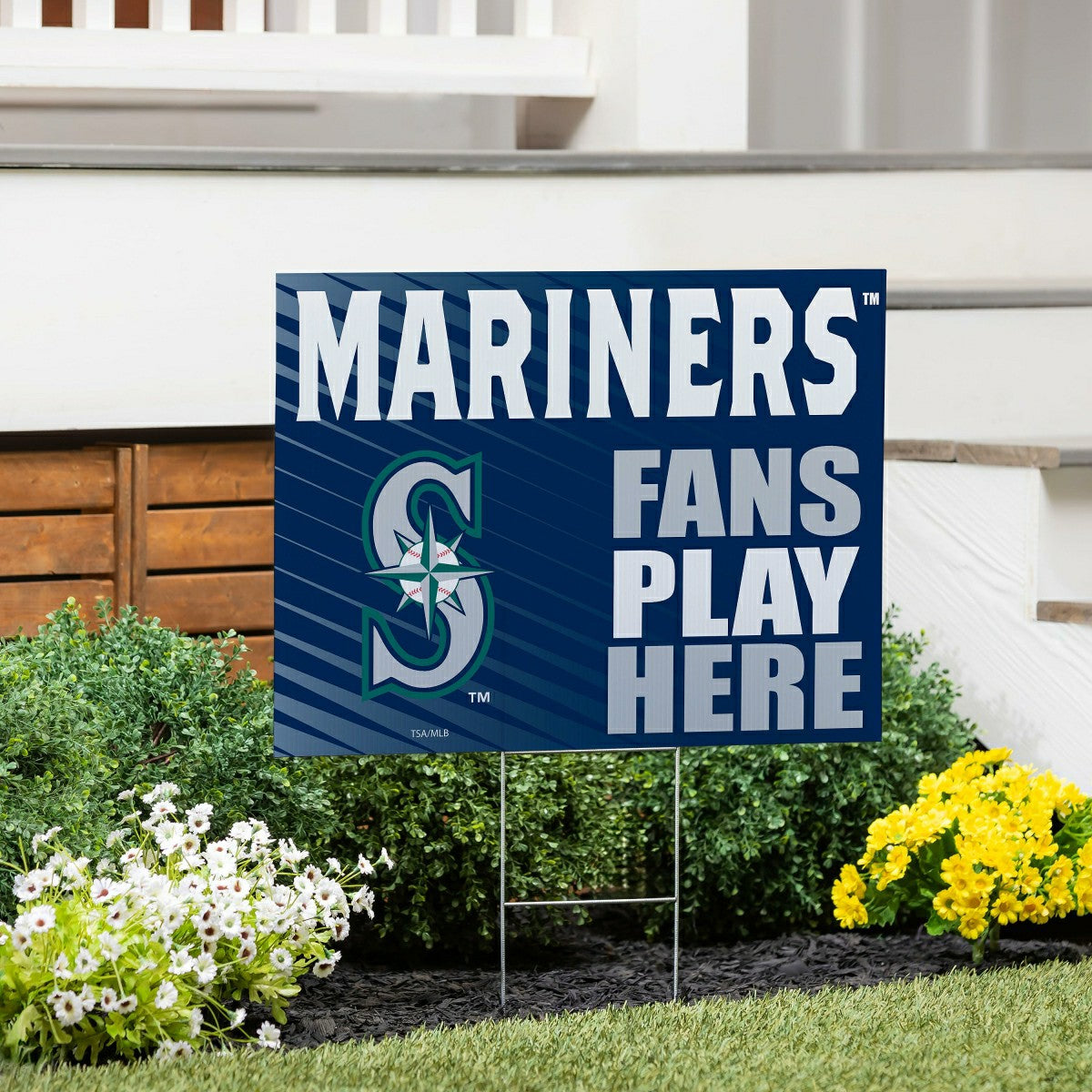 Seattle Mariners Coroplast Yard Sign "Fans Play Here" - MLB Home