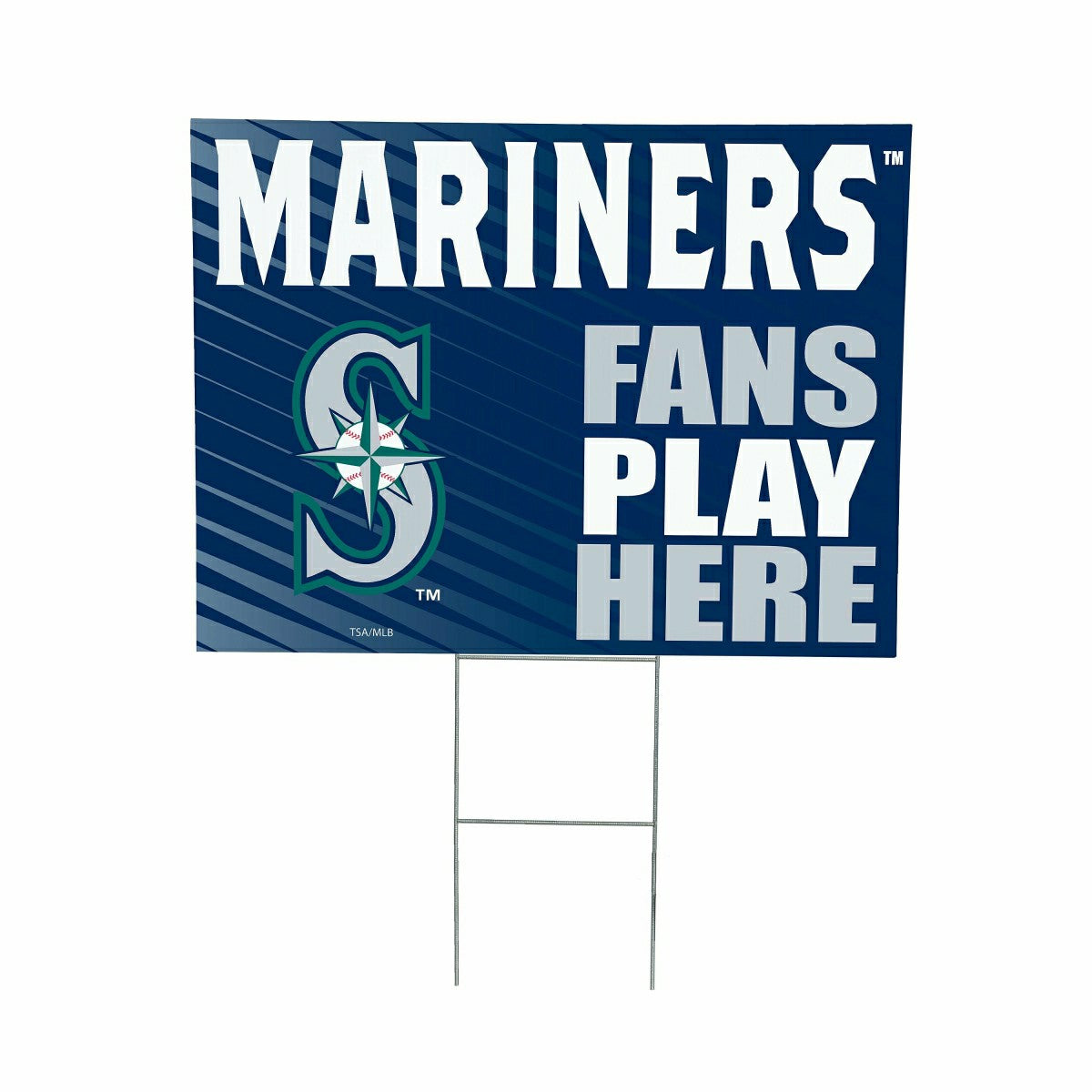 Seattle Mariners Coroplast Yard Sign "Fans Play Here" - MLB Home