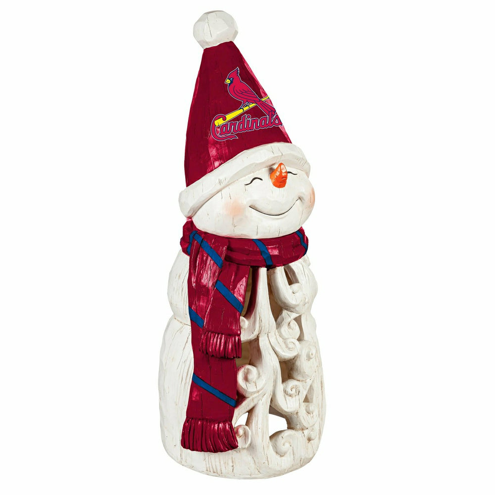 St Louis Cardinals Snowman LED Statuary, 26" - MLB Home