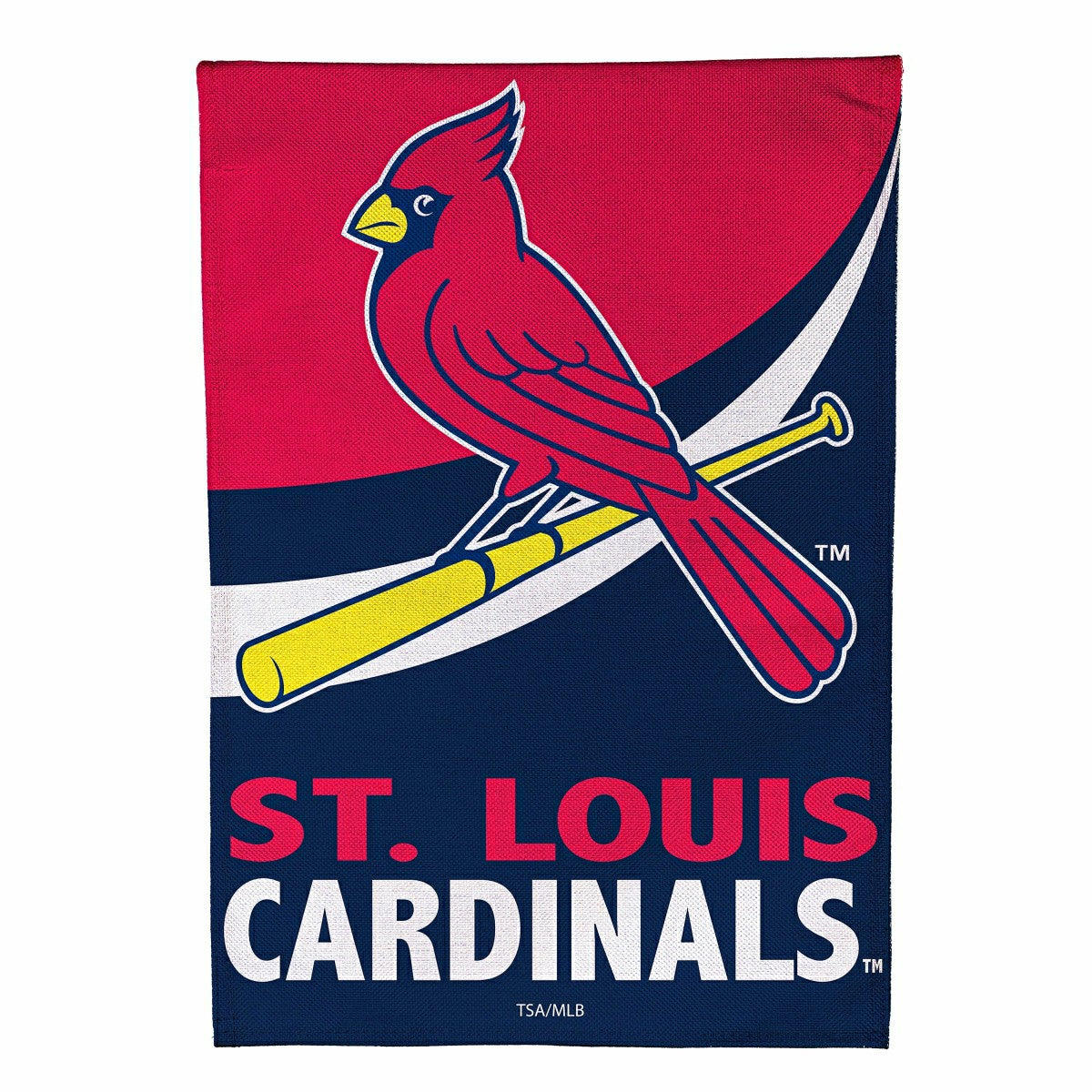 St Louis Cardinals Burlap House Flag - MLB Home