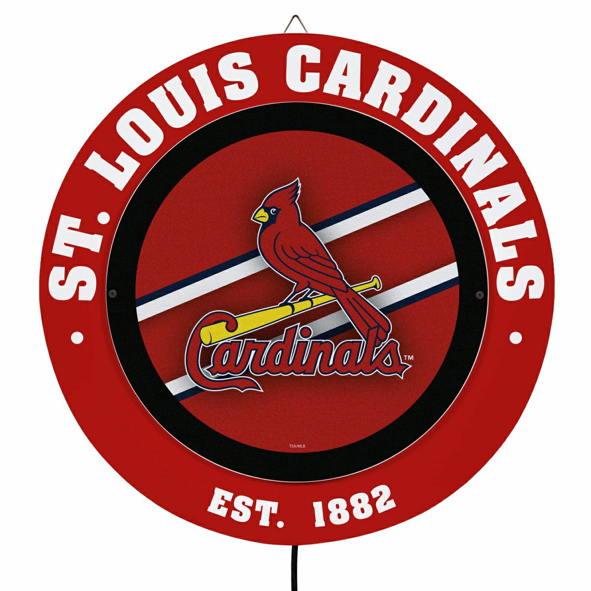 St Louis Cardinals, Metal Lite, Round - MLB