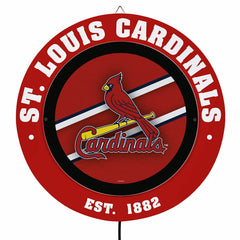 St Louis Cardinals, Metal Lite, Round - MLB