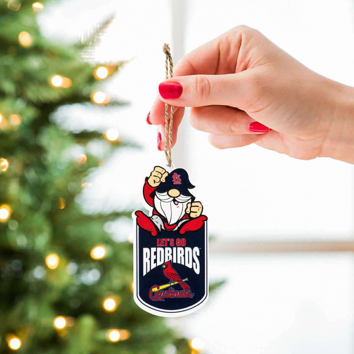 St Louis Cardinals Gift Tag Ornament, Gnome Fan - MLB Home