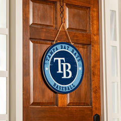 Tampa Bay Rays Round Door Décor with Hanging Rope, 18x18 - MLB Home