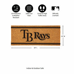 Tampa Bay Rays Extra Large One Color Coir Mat, 60"x24" - MLB