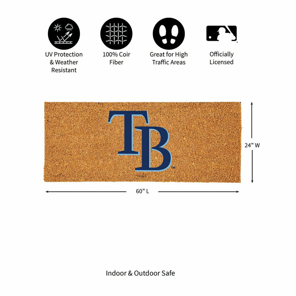 Tampa Bay Rays Extra Large Full Color Coir Mat, 60"x24" - MLB