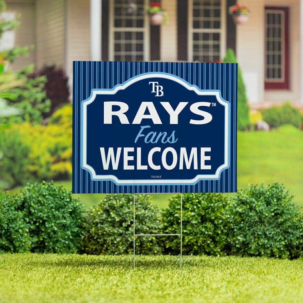 Tampa Bay Rays Coroplast Yard Sign, "Fans Welcome" - MLB Home