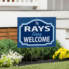 Tampa Bay Rays Coroplast Yard Sign, "Fans Welcome" - MLB Home