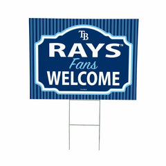 Tampa Bay Rays Coroplast Yard Sign, "Fans Welcome" - MLB Home