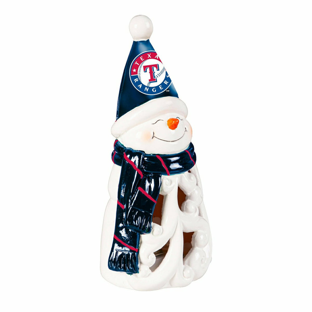 Texas Rangers Snowman LED Statuary, 8" - MLB Home
