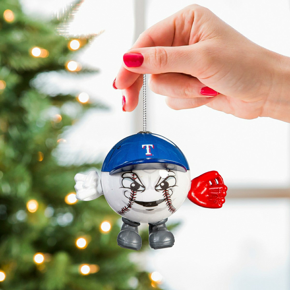 Texas Rangers Ball Head Ornament - MLB Home