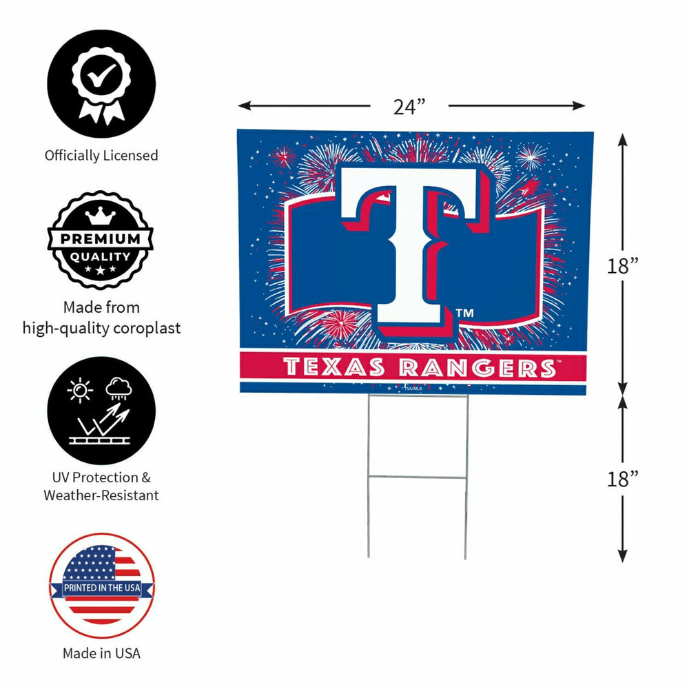 Texas Rangers Yard Sign, Patriotic - MLB Home