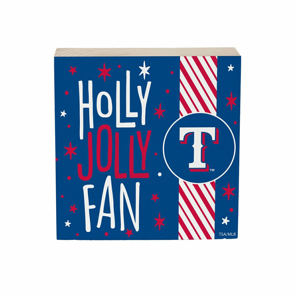 Texas Rangers Block, Holiday, 6x6 - MLB Home