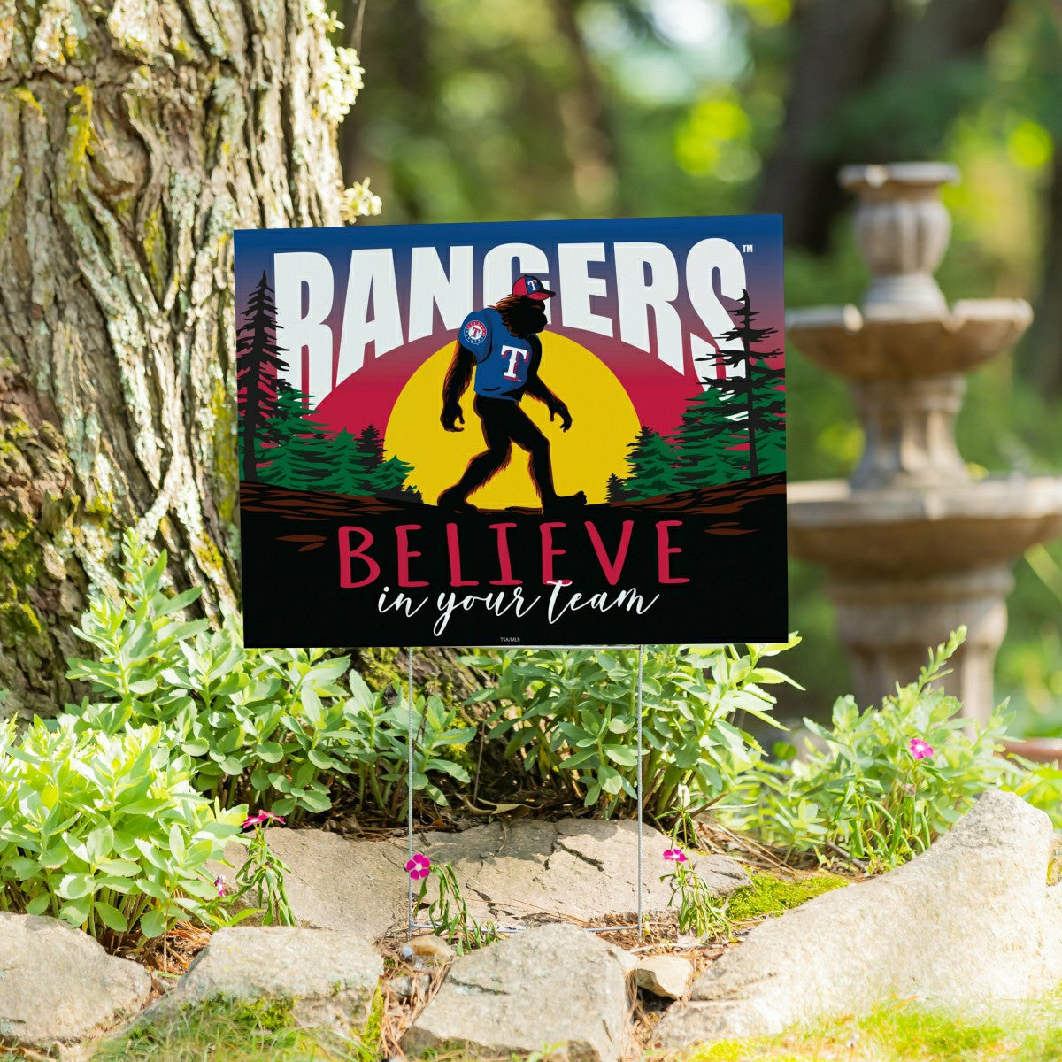 Texas Rangers Yard Sign, Bigfoot - MLB Home