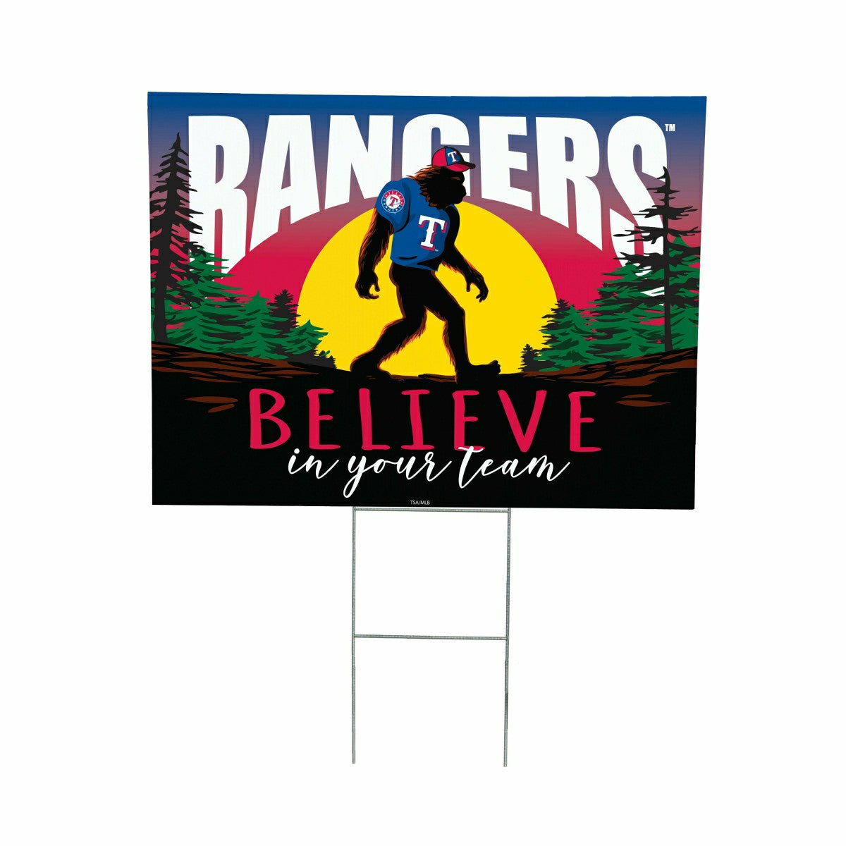 Texas Rangers Yard Sign, Bigfoot - MLB Home