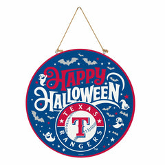 Texas Rangers Halloween Round Door Décor with Hanging Rope, 18x18 - MLB Home
