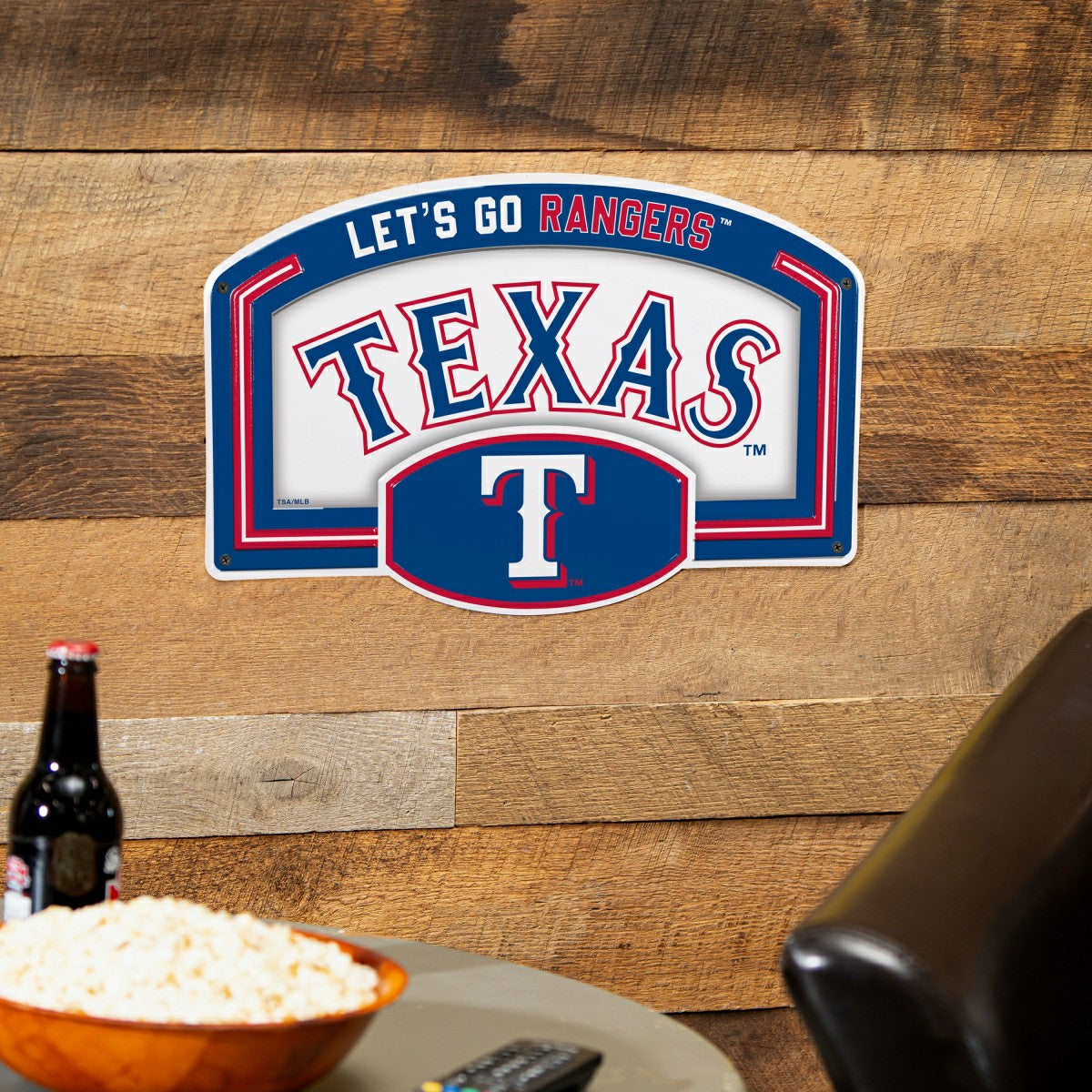 Texas Rangers USA Embossed Steel Wall Sign, 11" x 17" - MLB Home