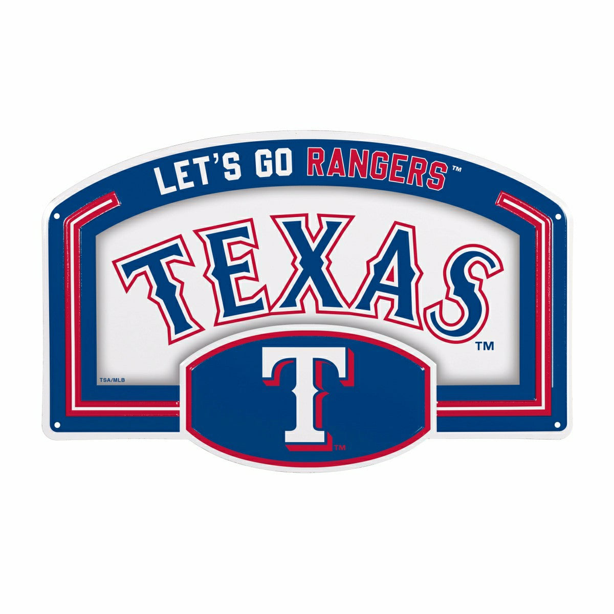 Texas Rangers USA Embossed Steel Wall Sign, 11" x 17" - MLB Home