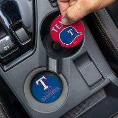 Texas Rangers Car Coaster Set, 2pc - MLB Home