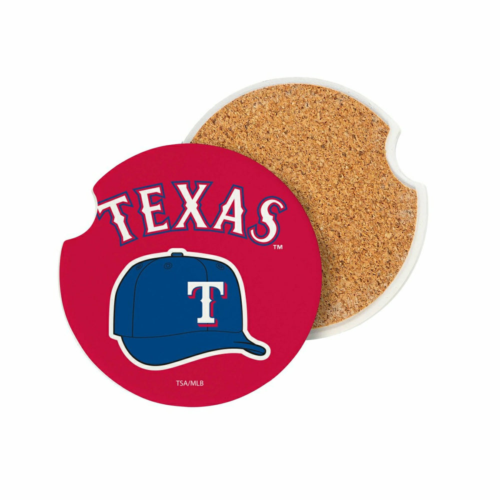 Texas Rangers Car Coaster Set, 2pc - MLB Home